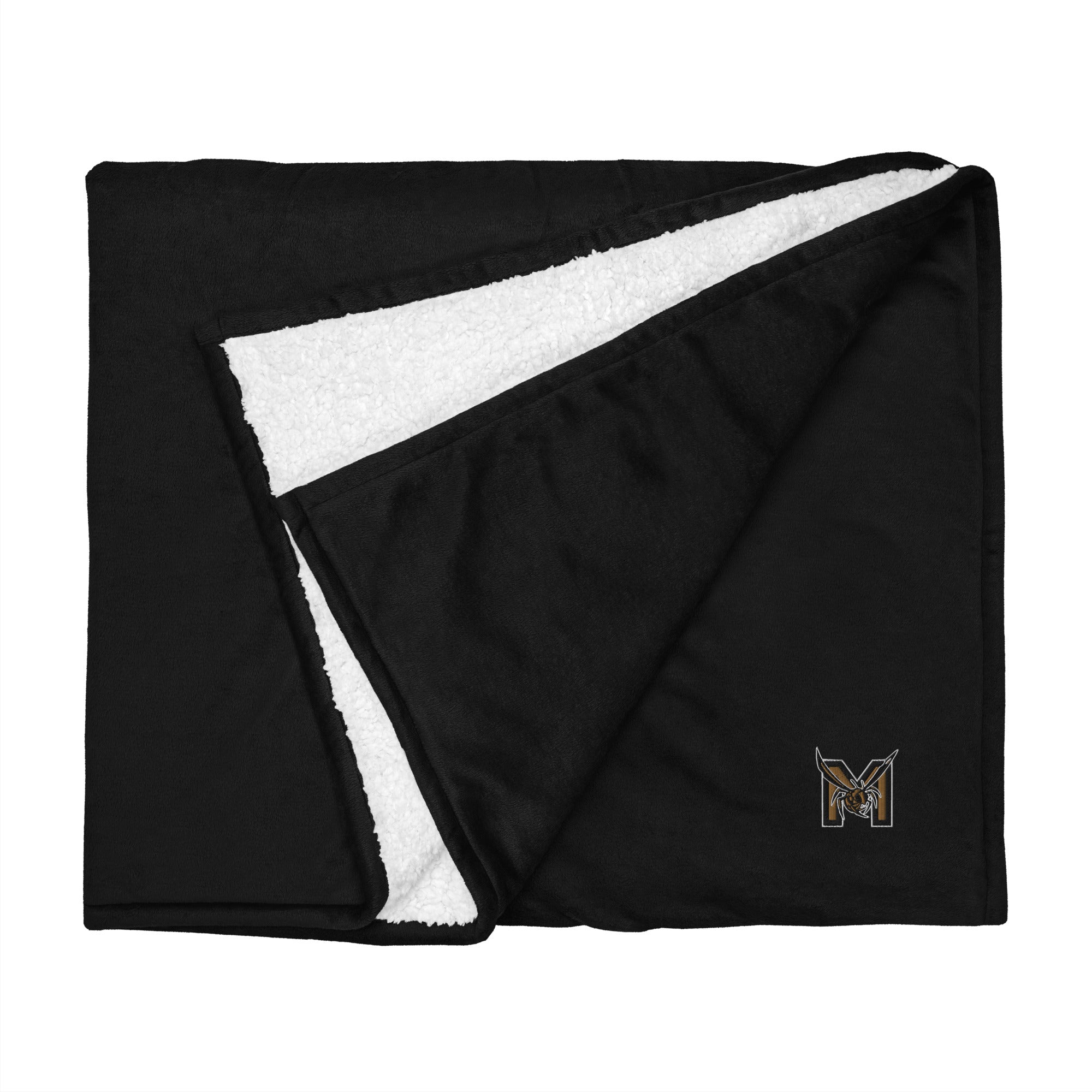 Hornets Premium Sherpa Blanket – Ultra Soft Plush Fleece, Cozy & Warm, Perfect for Home & Travel (Black)