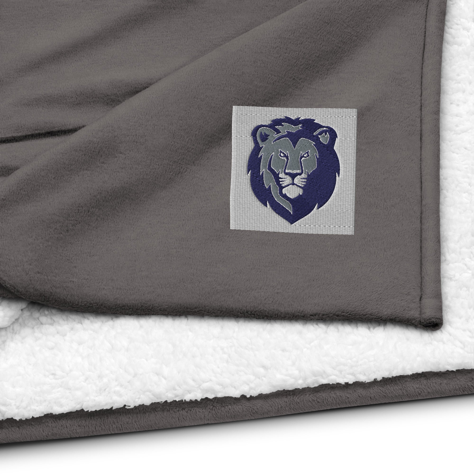 LionsLincoln Premium Sherpa Blanket – Ultra-Soft, Cozy Fleece, Perfect for Home & Travel (Grey)