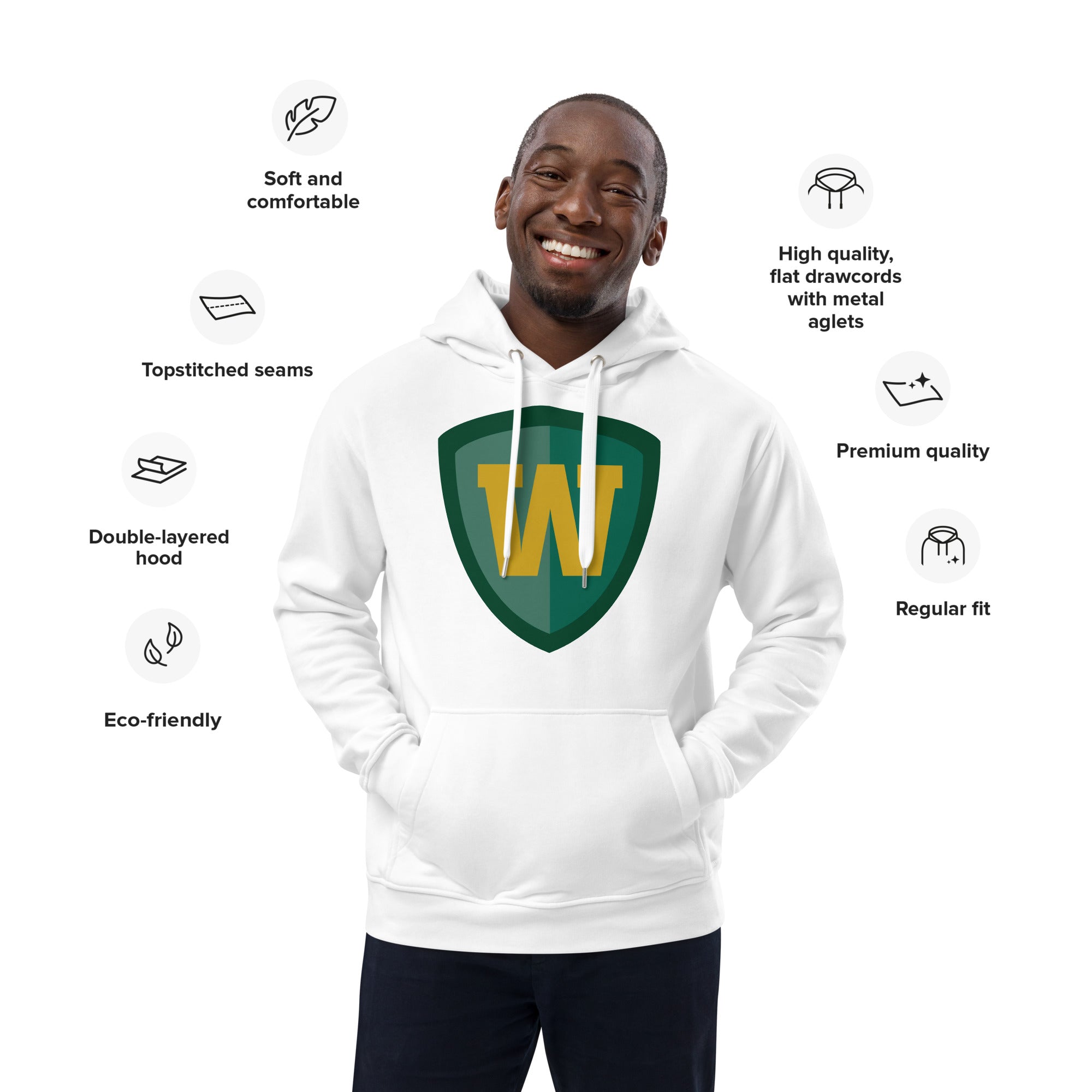 Warriors Premium Cougar Eco Hoodie – Sustainable Soft Fabric, Cozy & Stylish for Every Occasion