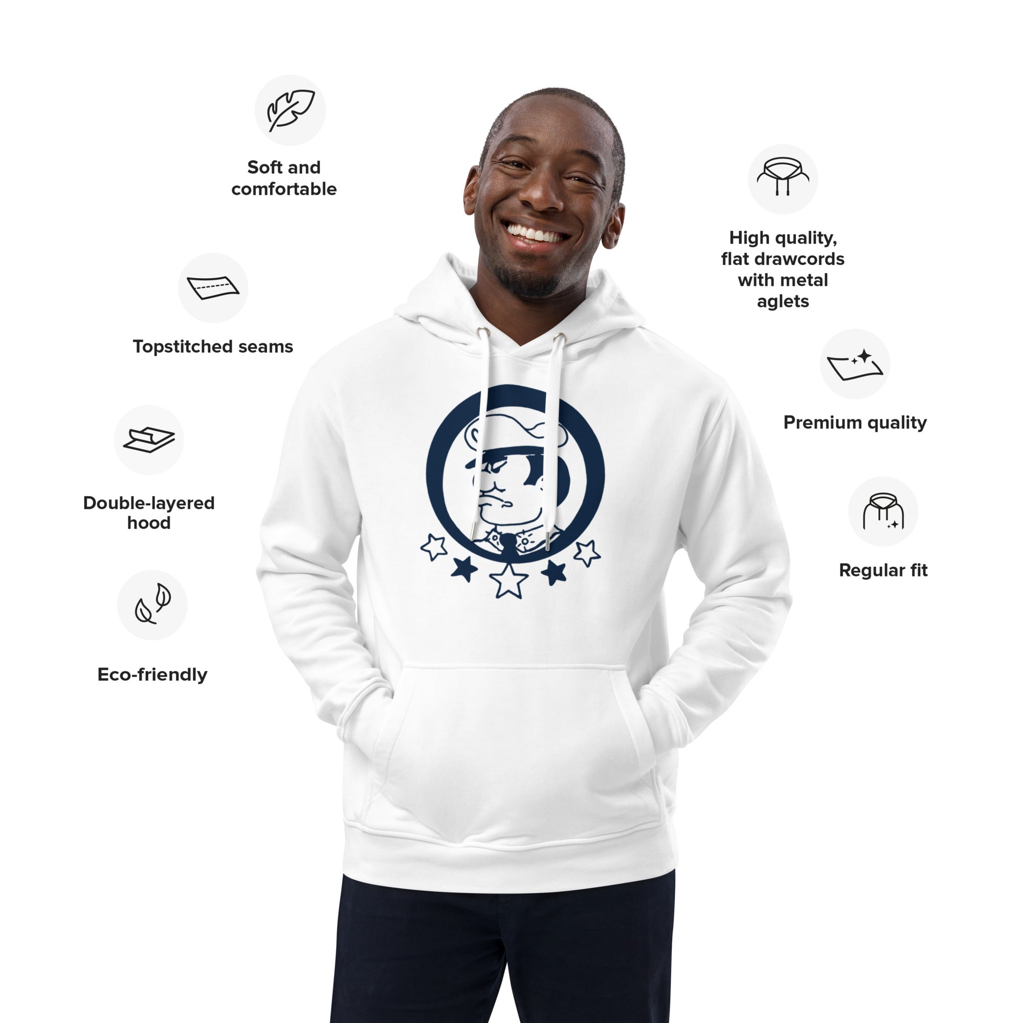 Generals Premium Cougar Eco Hoodie – Sustainable Soft Fabric, Cozy & Stylish for Every Occasion