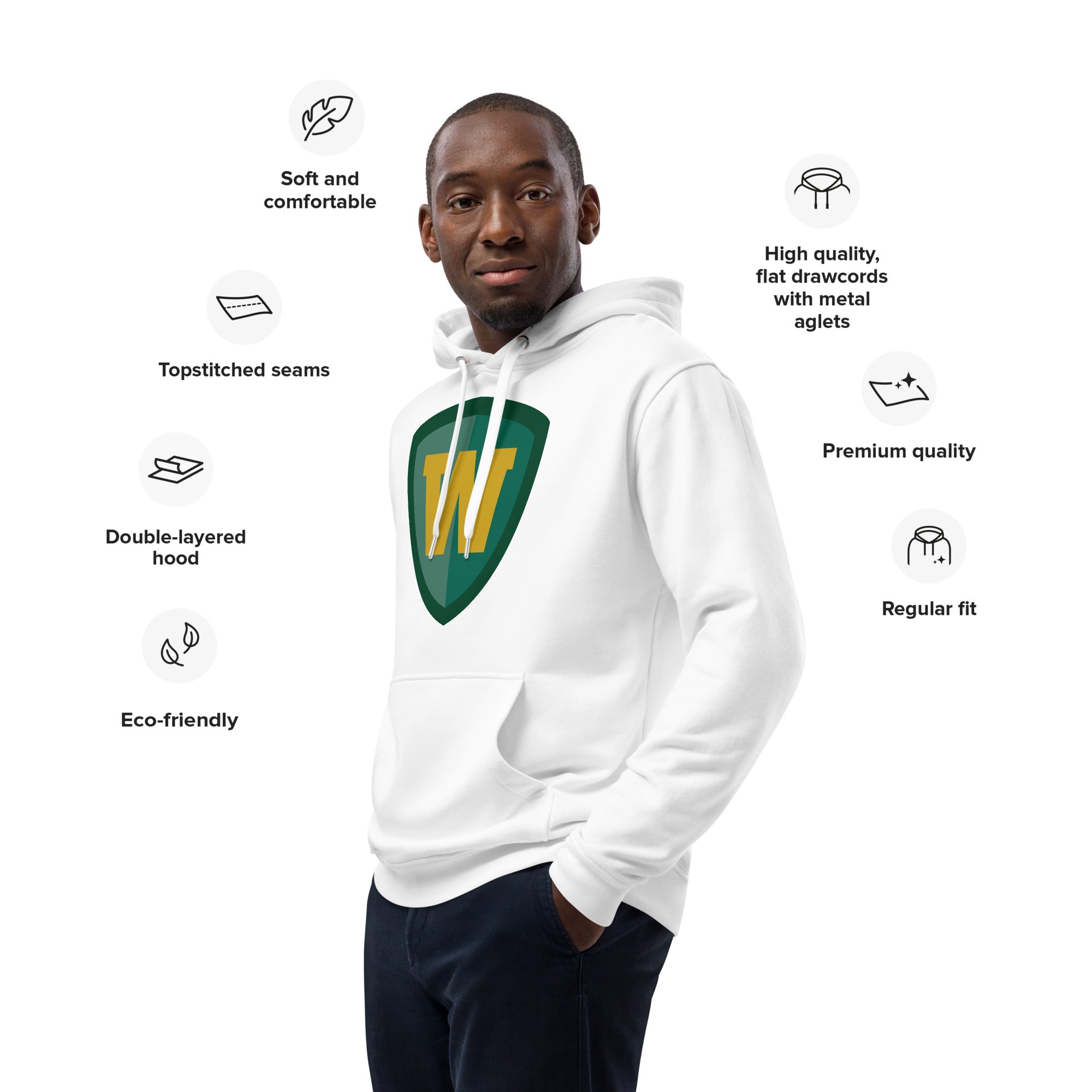 Warriors Premium Cougar Eco Hoodie – Sustainable Soft Fabric, Cozy & Stylish for Every Occasion