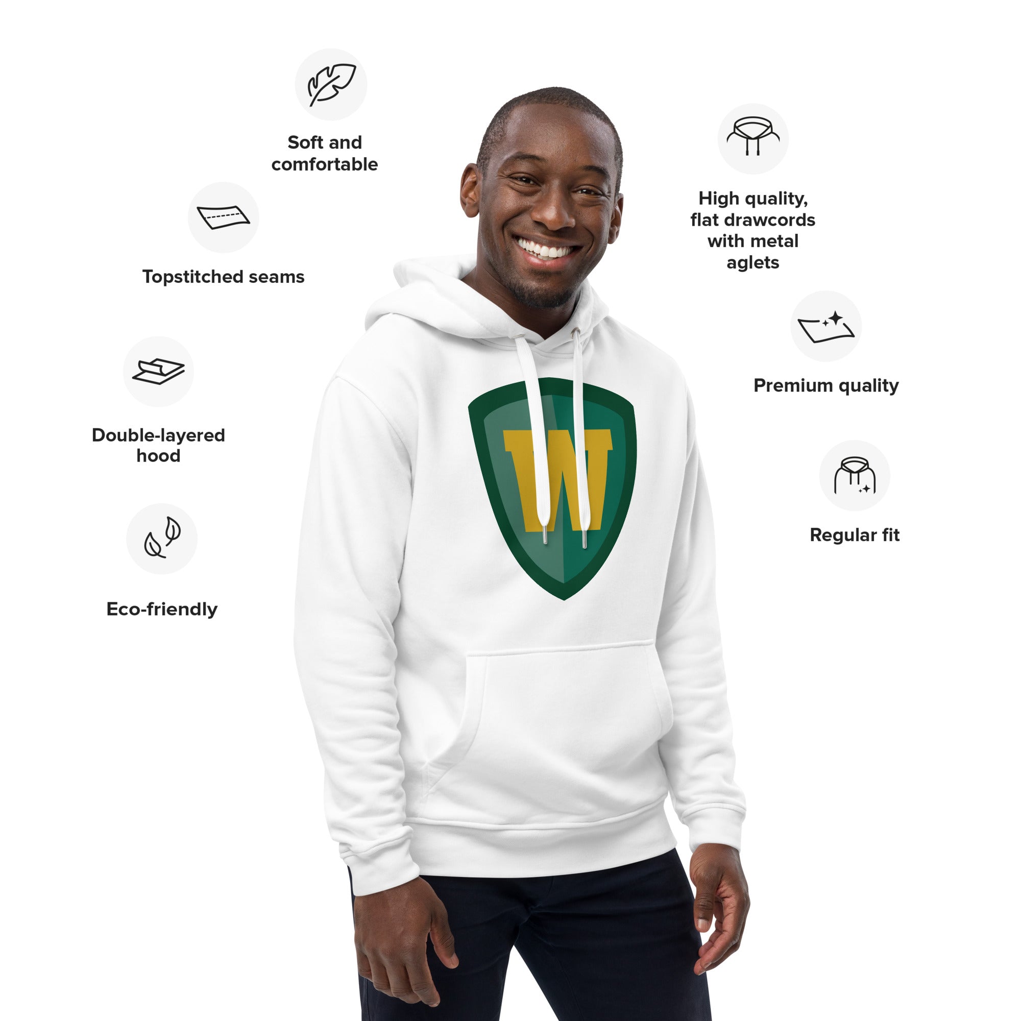 Warriors Premium Cougar Eco Hoodie – Sustainable Soft Fabric, Cozy & Stylish for Every Occasion