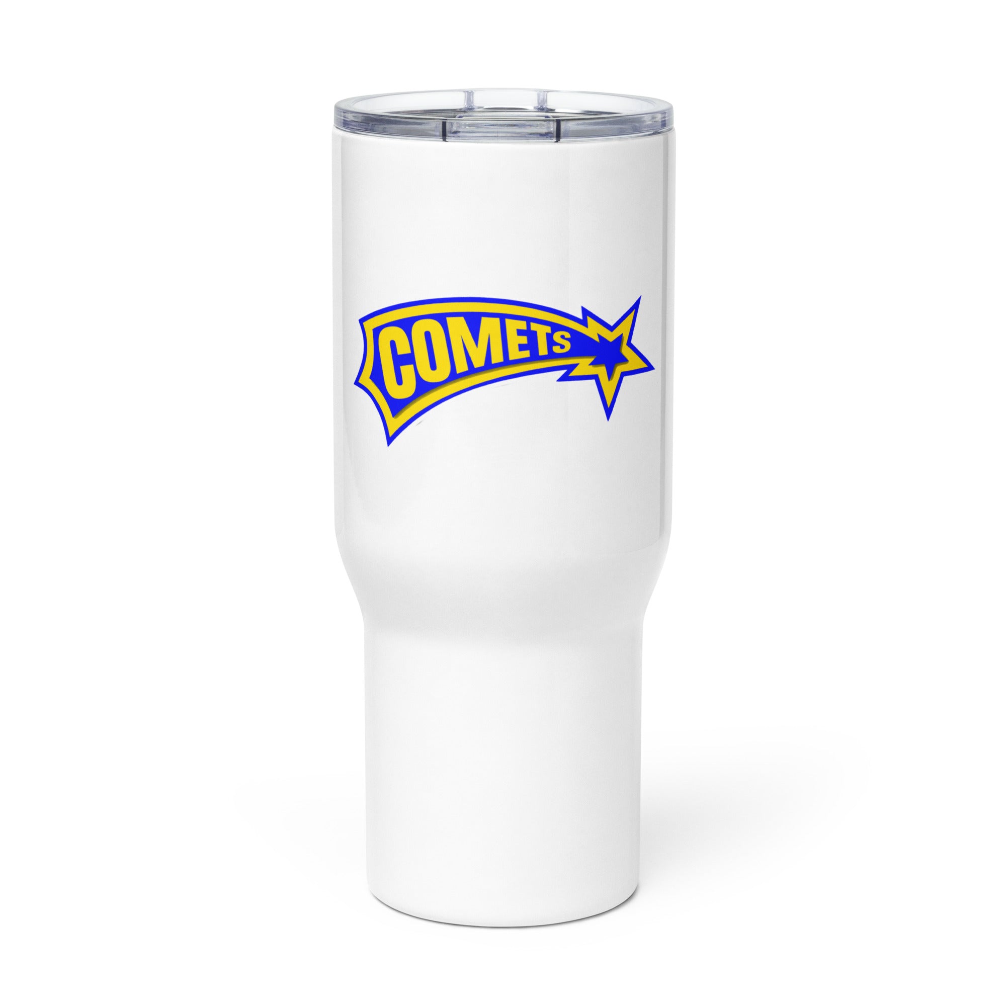 Insulated Comets Travel Mug with Handle – Durable Stainless Steel, Double-Wall Design, Perfect for Gym, Sports, Coffee & Refreshments