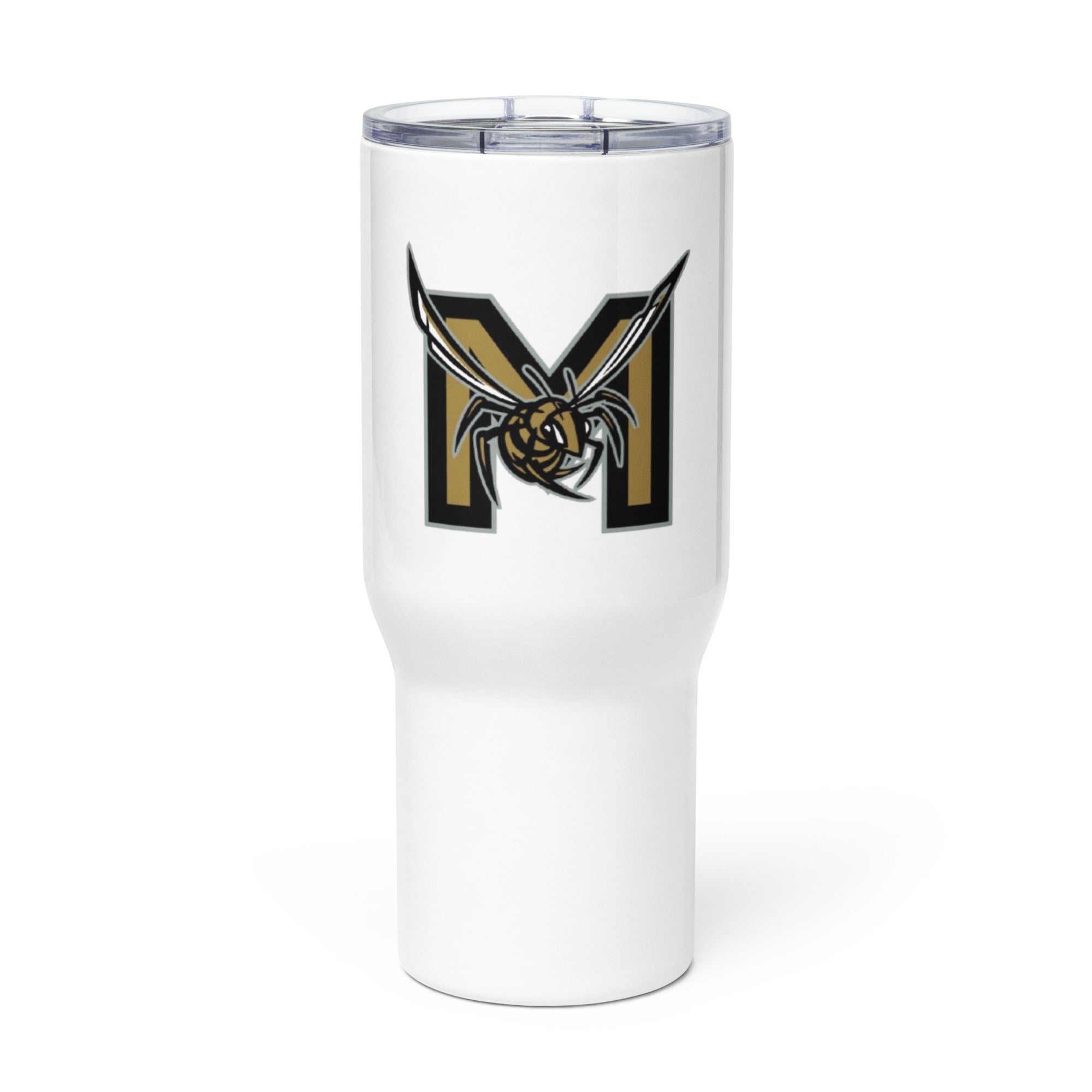 Insulated Hornets Travel Mug with Handle – Durable Stainless Steel, Double-Wall Design, Perfect for Gym, Sports, Coffee & Refreshments