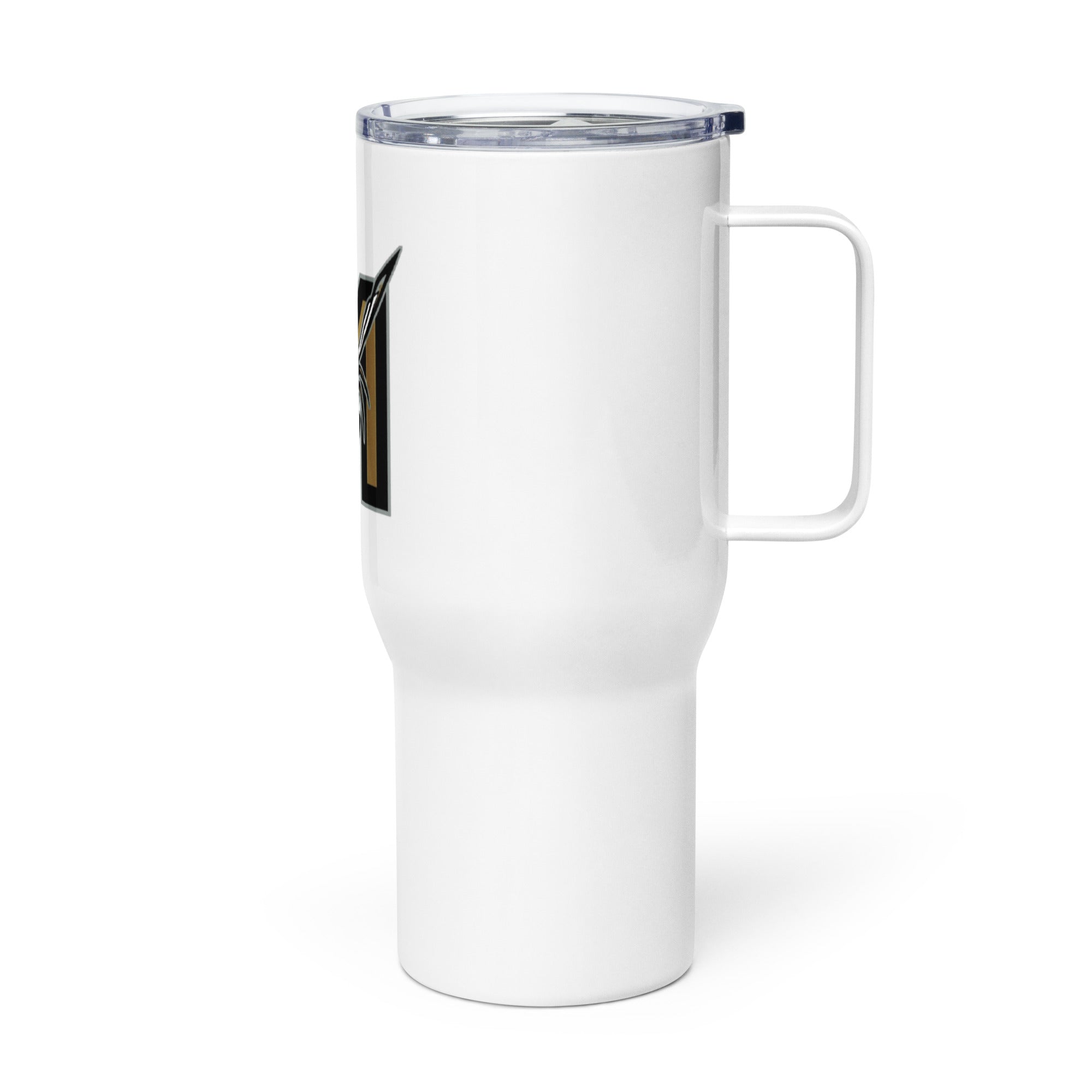 Insulated Hornets Travel Mug with Handle – Durable Stainless Steel, Double-Wall Design, Perfect for Gym, Sports, Coffee & Refreshments