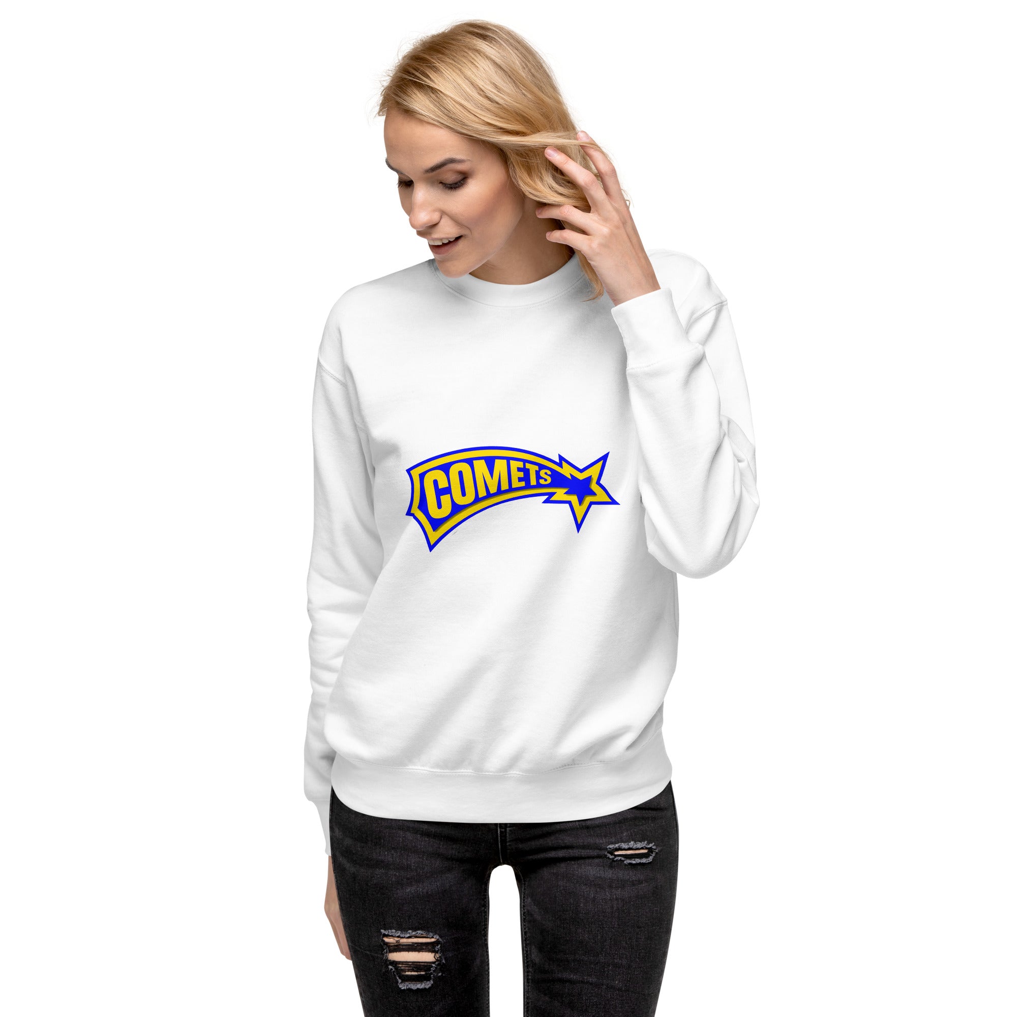 Comets Unisex Premium Sweatshirt – Ultra-Soft, Cozy, and Stylish – Crewneck for Everyday Comfort – Perfect for Casual Wear, Layering, and All Seasons