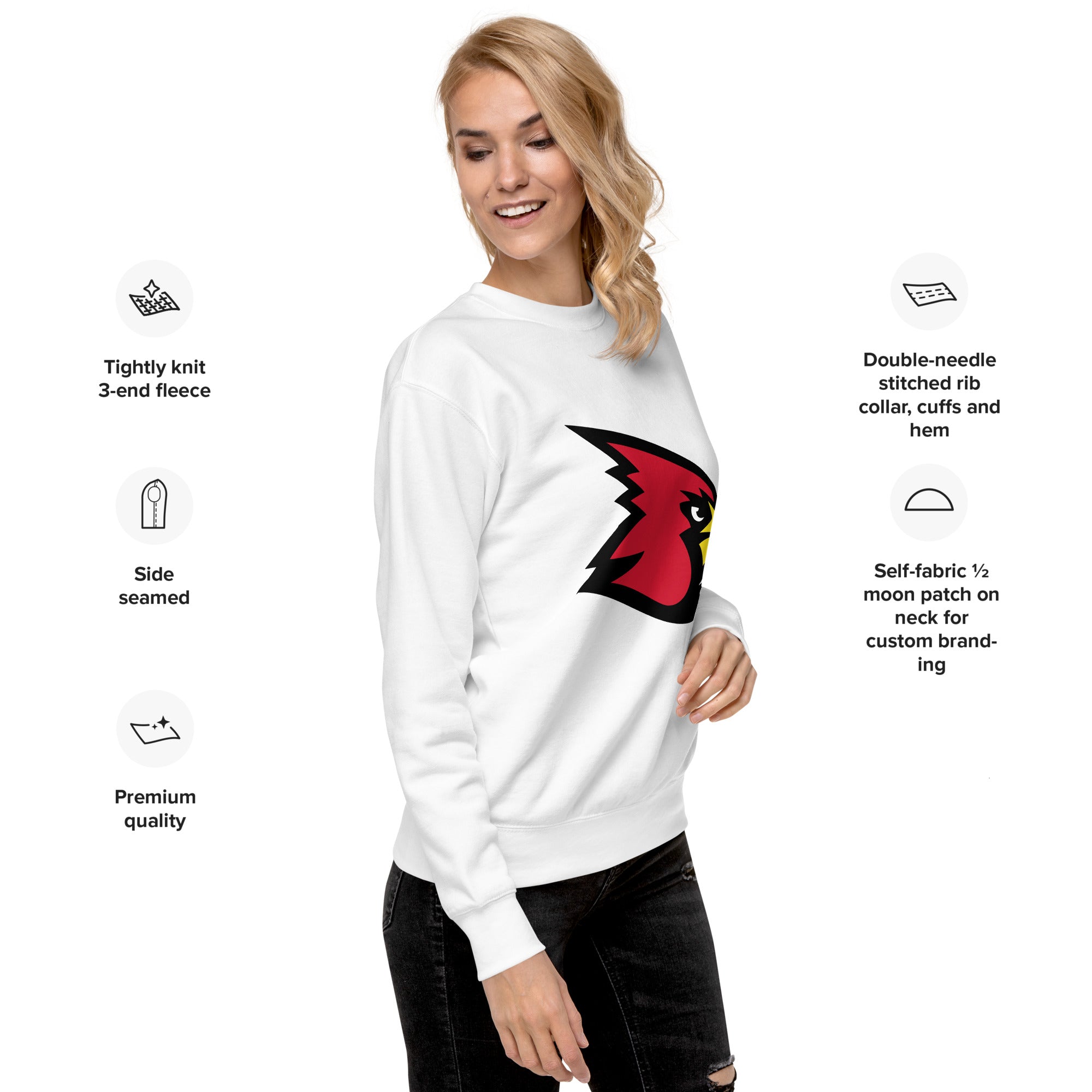 Cardinals Unisex Premium Sweatshirt – Ultra-Soft, Cozy, and Stylish – Crewneck for Everyday Comfort – Perfect for Casual Wear, Layering, and All Seasons