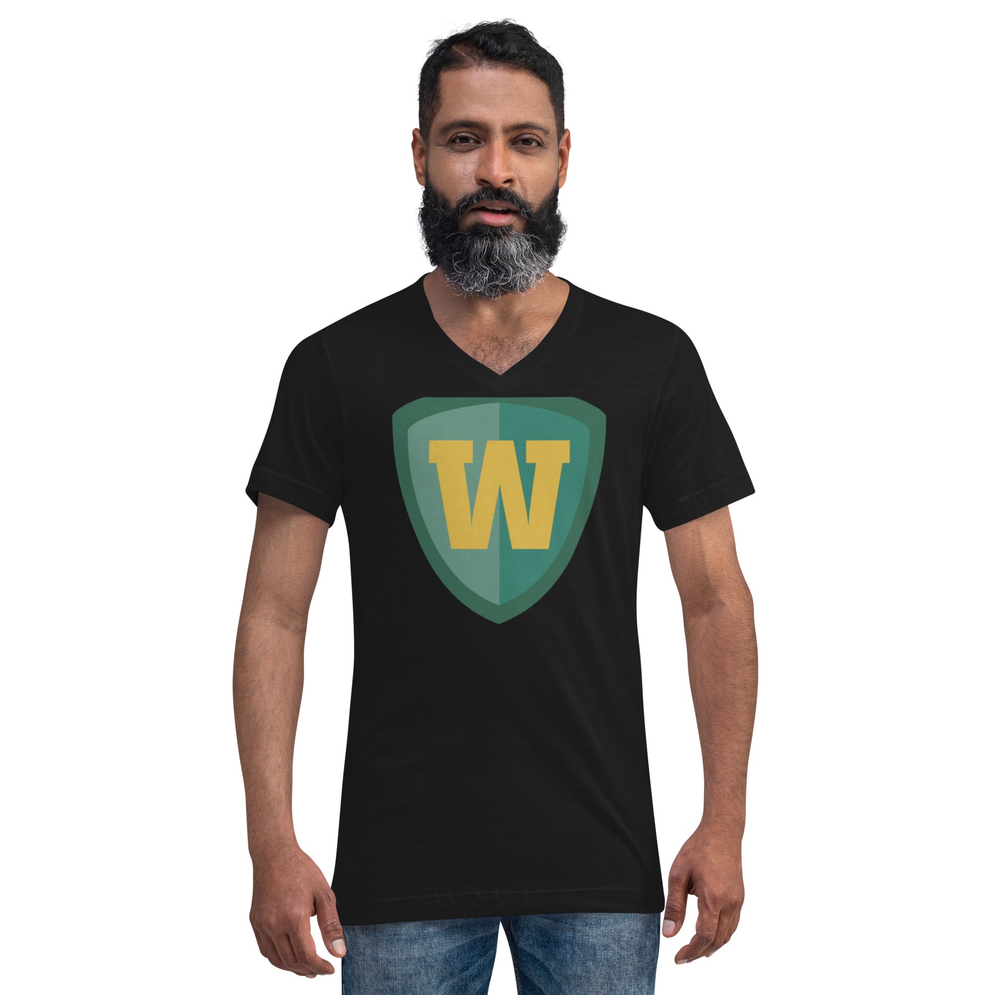 Warriors Unisex Short Sleeve V-Neck T-Shirt – Lightweight, Breathable Fabric, Trendy Design for Casual Outings, Perfect for Gym & Sports