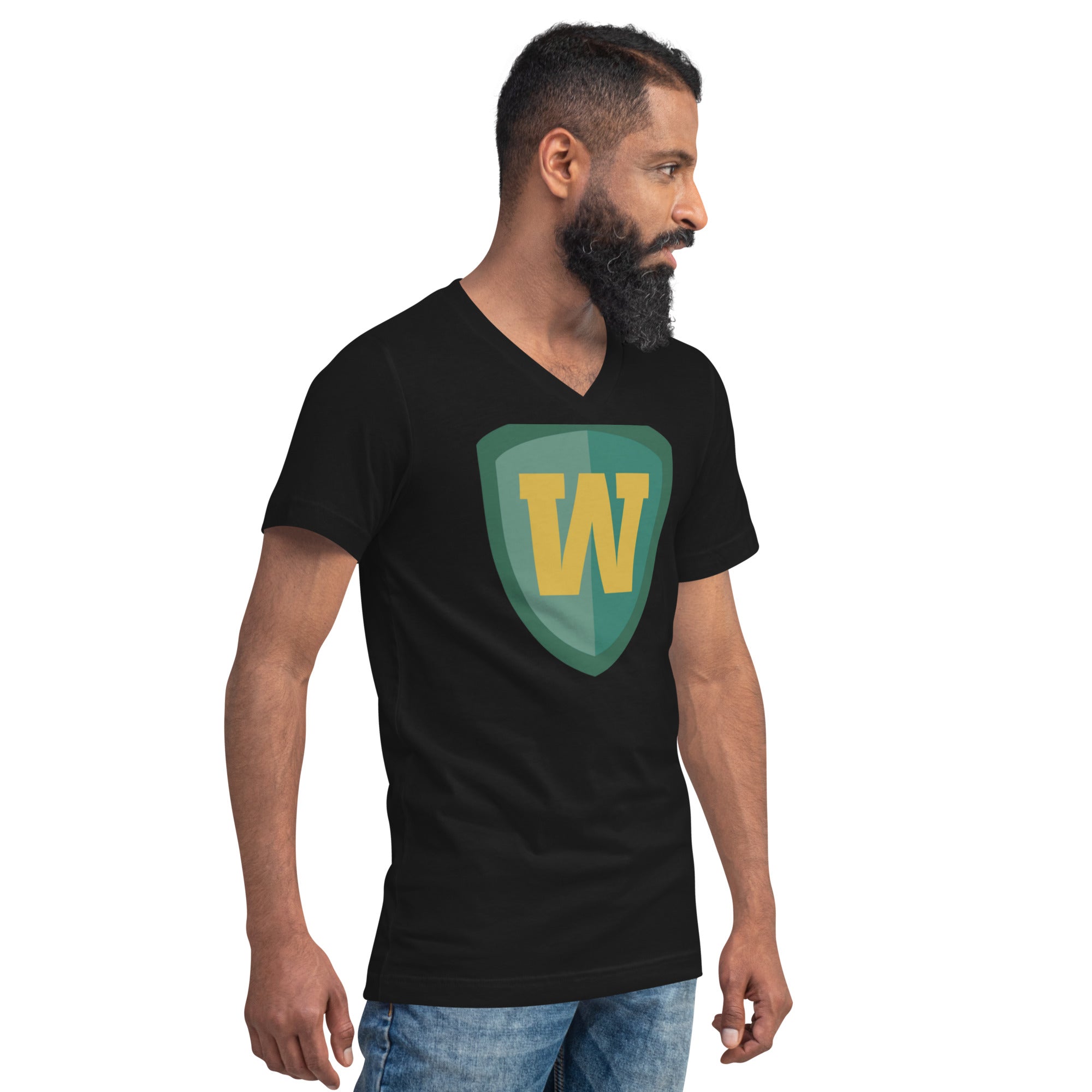 Warriors Unisex Short Sleeve V-Neck T-Shirt – Lightweight, Breathable Fabric, Trendy Design for Casual Outings, Perfect for Gym & Sports