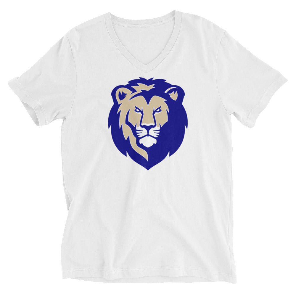 LionsLincoln Unisex Short Sleeve V-Neck T-Shirt – Lightweight, Breathable Fabric, Trendy Design for Casual Outings, Perfect for Gym & Sports