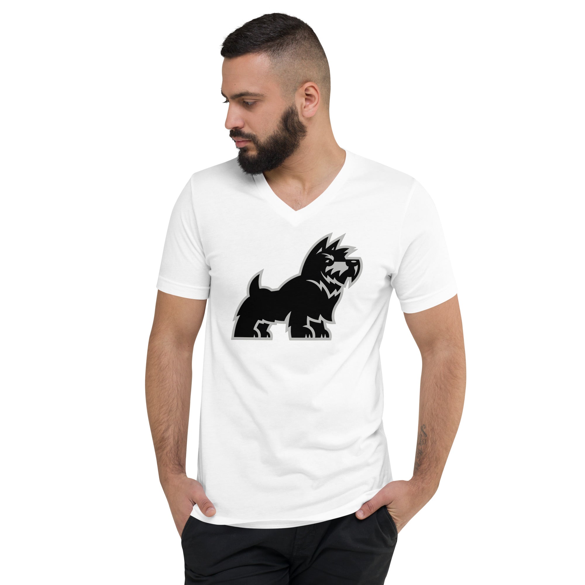 Scotties Unisex Short Sleeve V-Neck T-Shirt