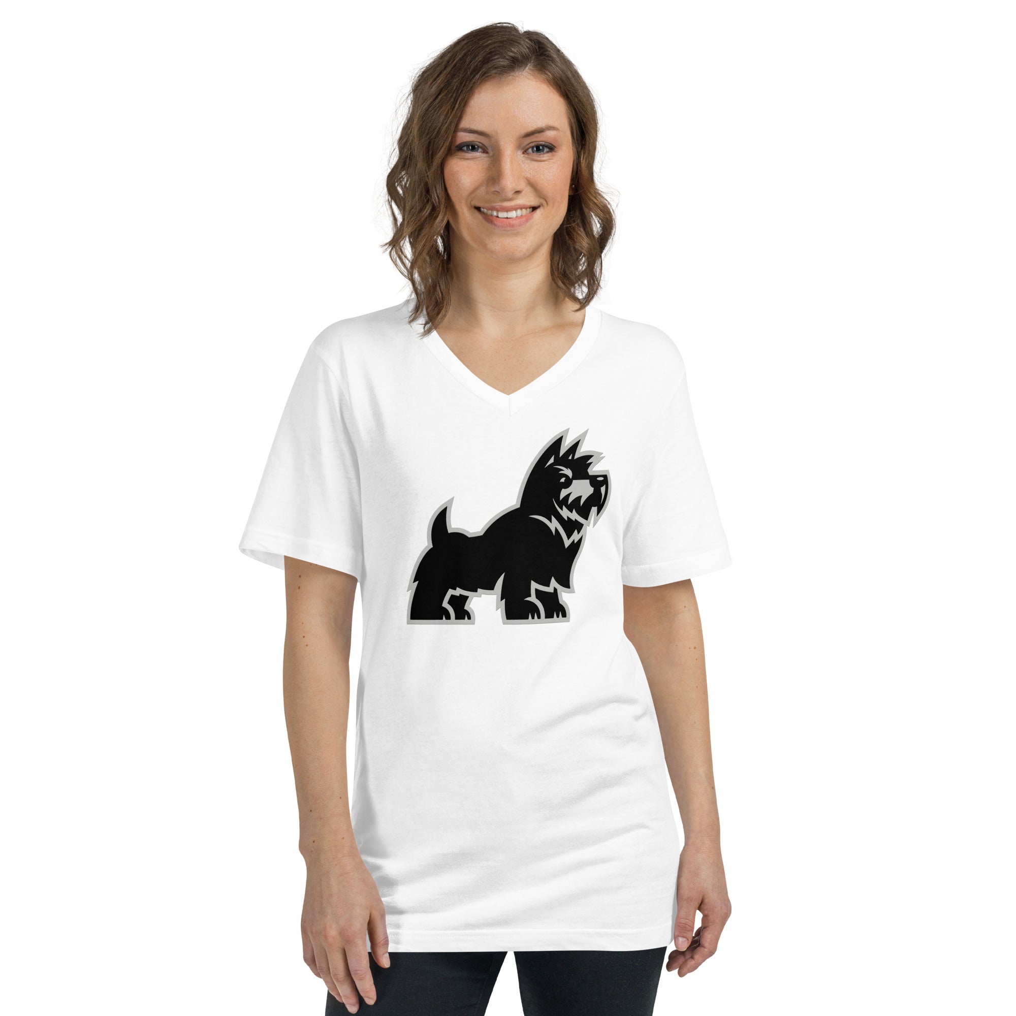 Scotties Unisex Short Sleeve V-Neck T-Shirt