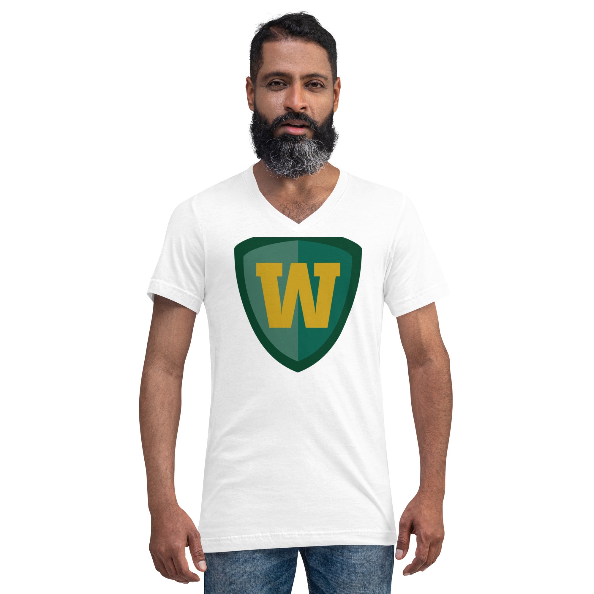 Warriors Unisex Short Sleeve V-Neck T-Shirt – Lightweight, Breathable Fabric, Trendy Design for Casual Outings, Perfect for Gym & Sports