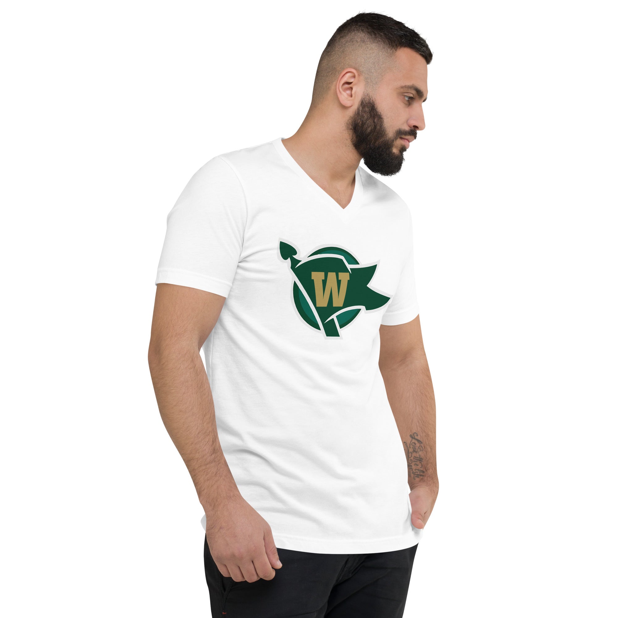 Warriors Unisex Short Sleeve V-Neck T-Shirt – Lightweight, Breathable Fabric, Trendy Design for Casual Outings, Perfect for Gym & Sports