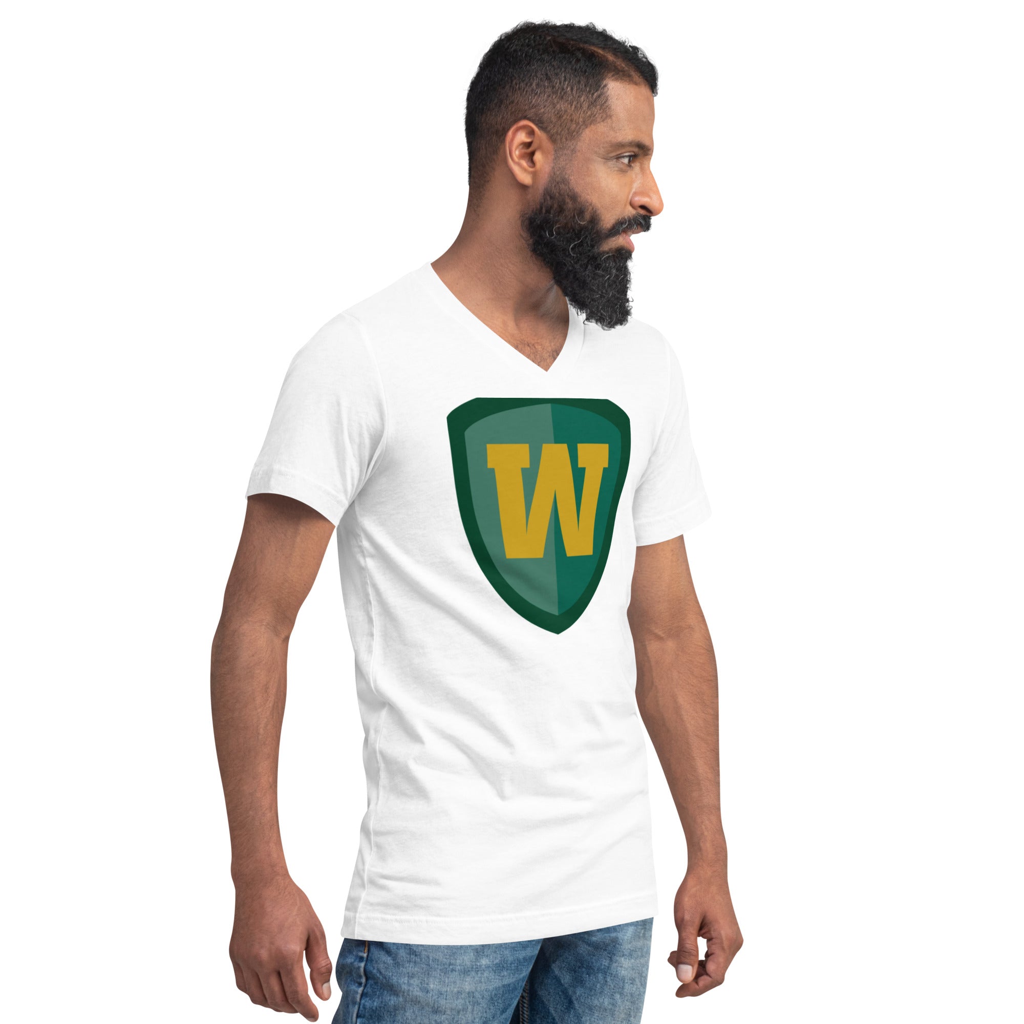 Warriors Unisex Short Sleeve V-Neck T-Shirt – Lightweight, Breathable Fabric, Trendy Design for Casual Outings, Perfect for Gym & Sports